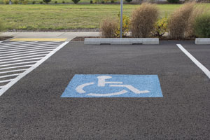 Handicap parking space