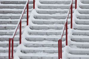 Icy steps