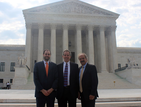 Gary W. Boguski, Michael A. Taylor and Lucas K. Webster in front of U.S. Supreme Court Building 